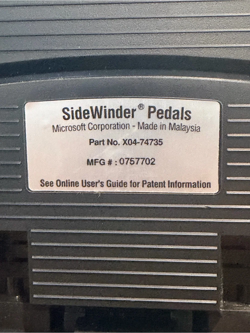 Microsoft Sidewinder Force Feedback Pedals X04-74735